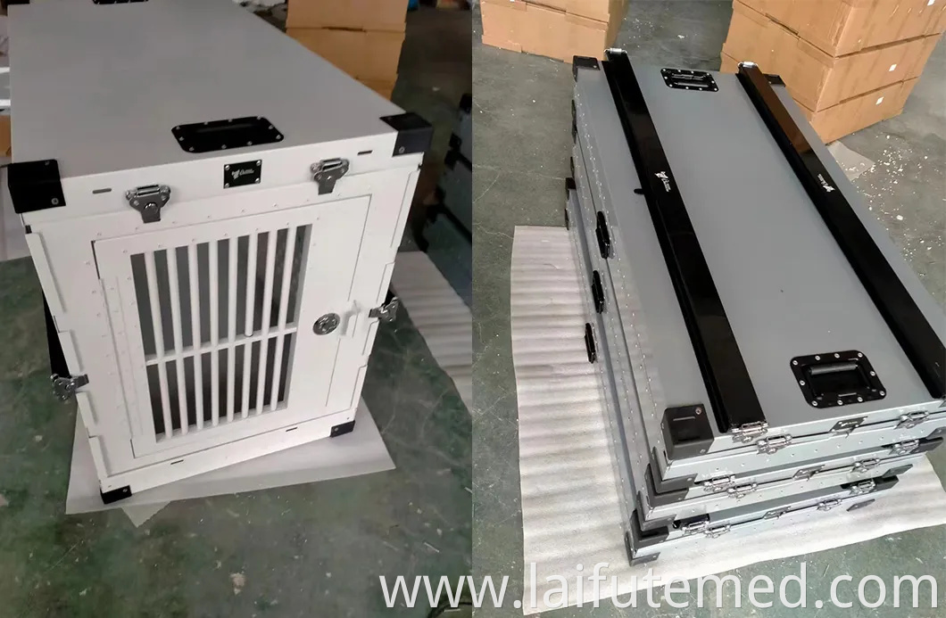 Heavy Duty Fully Collapsible Powder-Coated Aluminum Dog Crate